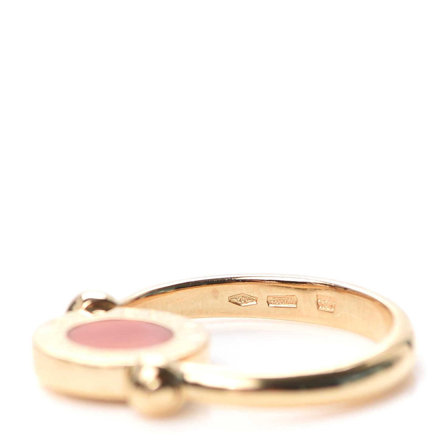 Bulgari 18K Yellow Gold Onyx Coral BVLGARI BVLGARI Ring 50 5.25 4 of 5
