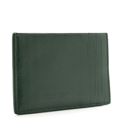 Bottega Veneta Nappa Intreccio Cassette Credit Card Holder Green 3 of 8