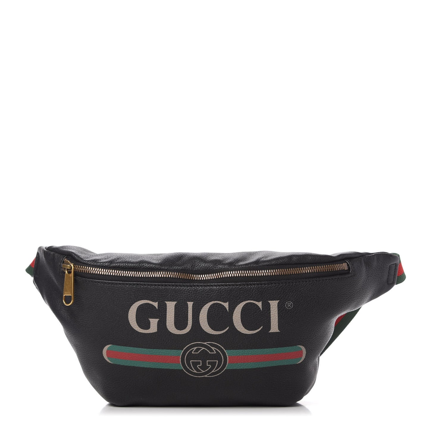 Grained Calfskin Logo Belt Bag Black