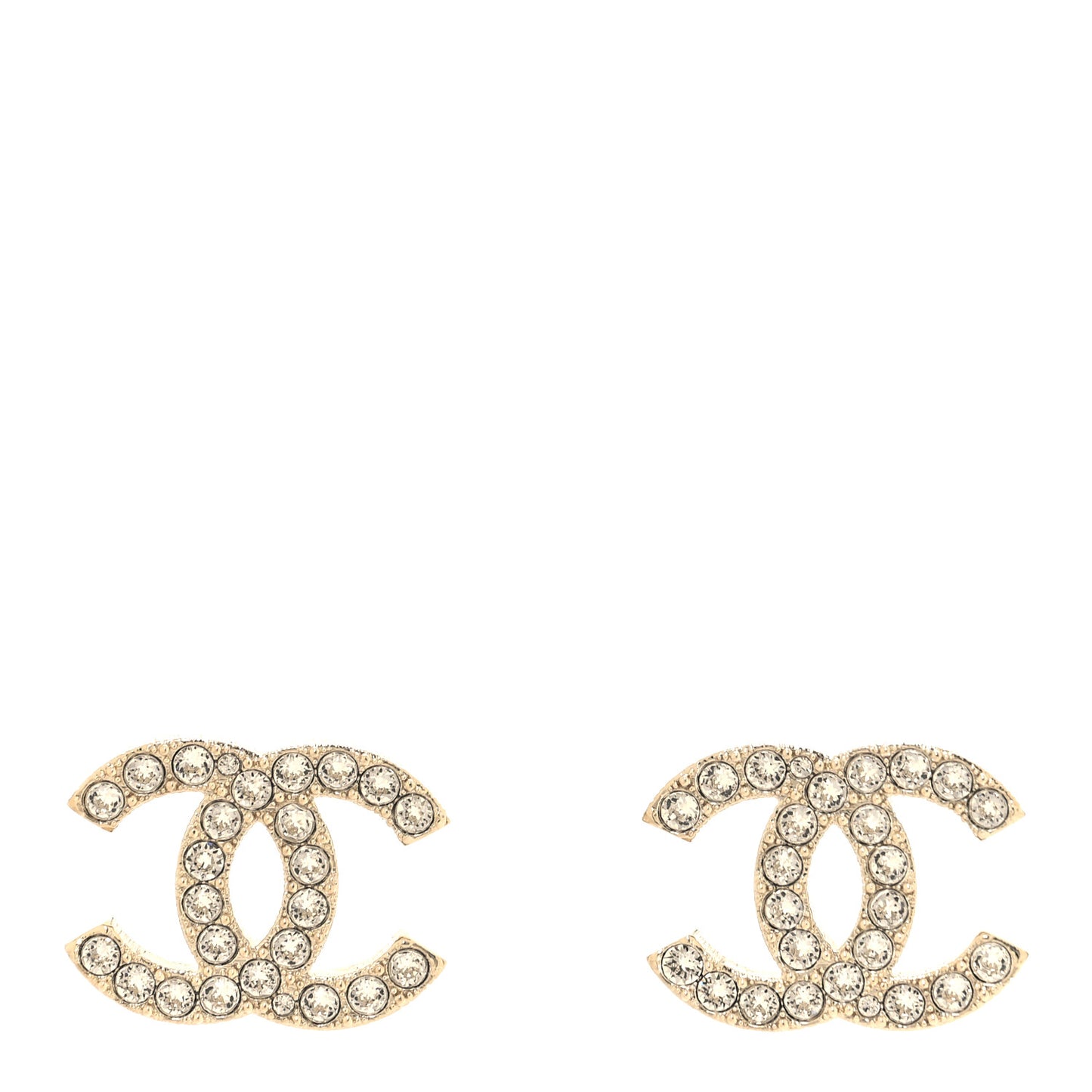 Crystal CC Earrings Silver