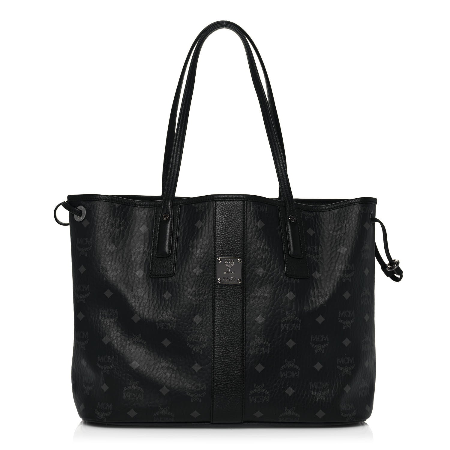 MCM Visetos Medium Liz Reversible Shopper Tote Black 1 of 20
