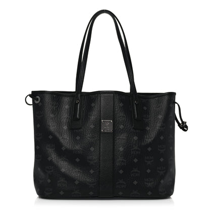 MCM Visetos Medium Liz Reversible Shopper Tote Black 1 of 20