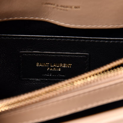 Saint Laurent Calfskin Y Quilted Monogram Small Loulou Chain Satchel Dark Beige 7 of 12