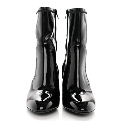 Louis Vuitton Patent Silhouette Ankle Boots 35 Black 2 of 12