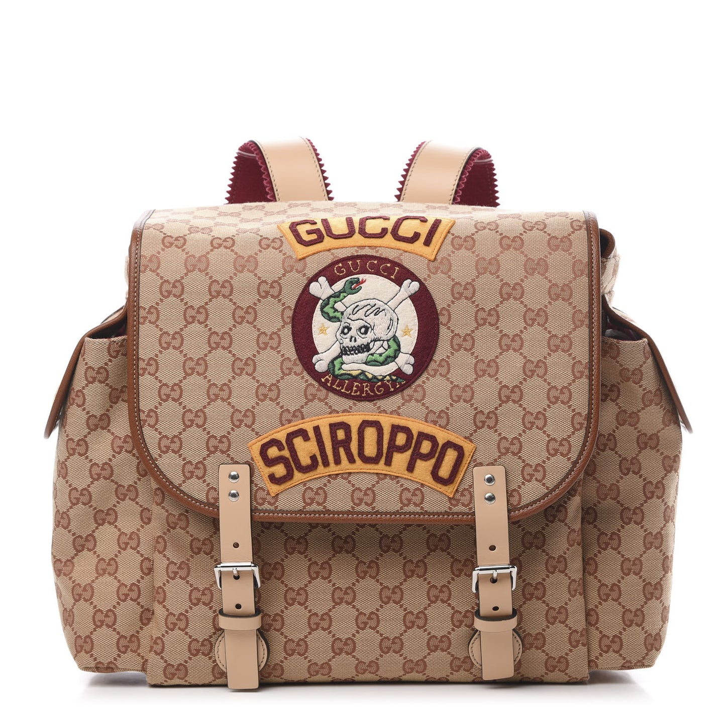Monogram Childrens Sciroppo Patch Backpack Beige