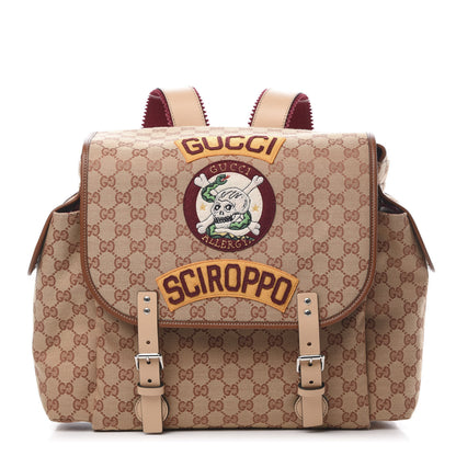 Gucci Monogram Childrens Sciroppo Patch Backpack Beige 1 of 8