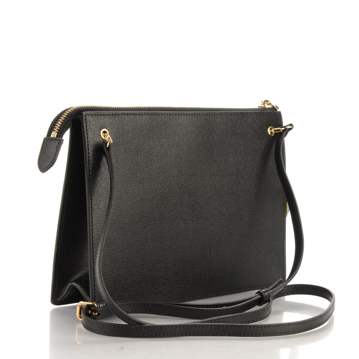 Vitello Elite Studded Monster Crossbody Bag Black