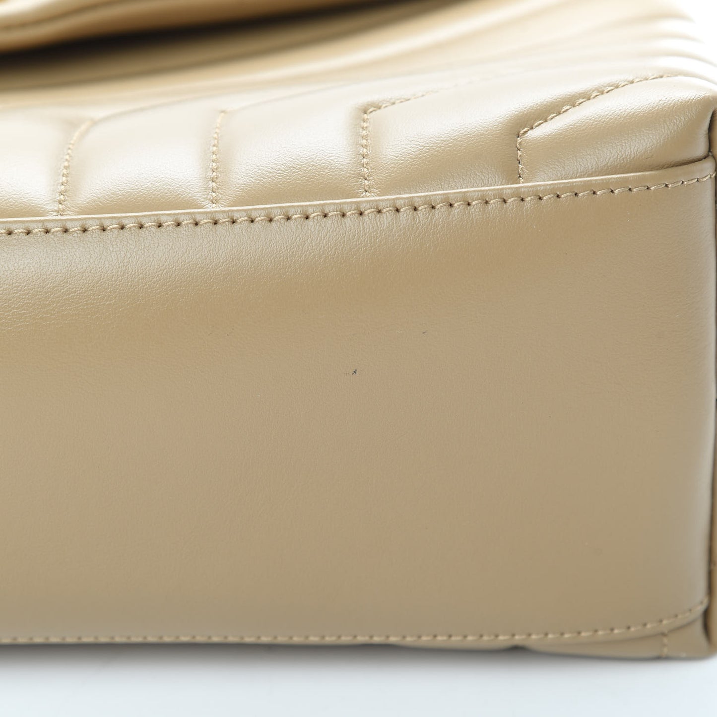 Calfskin Y Quilted Monogram Medium Loulou Chain Satchel Dark Beige