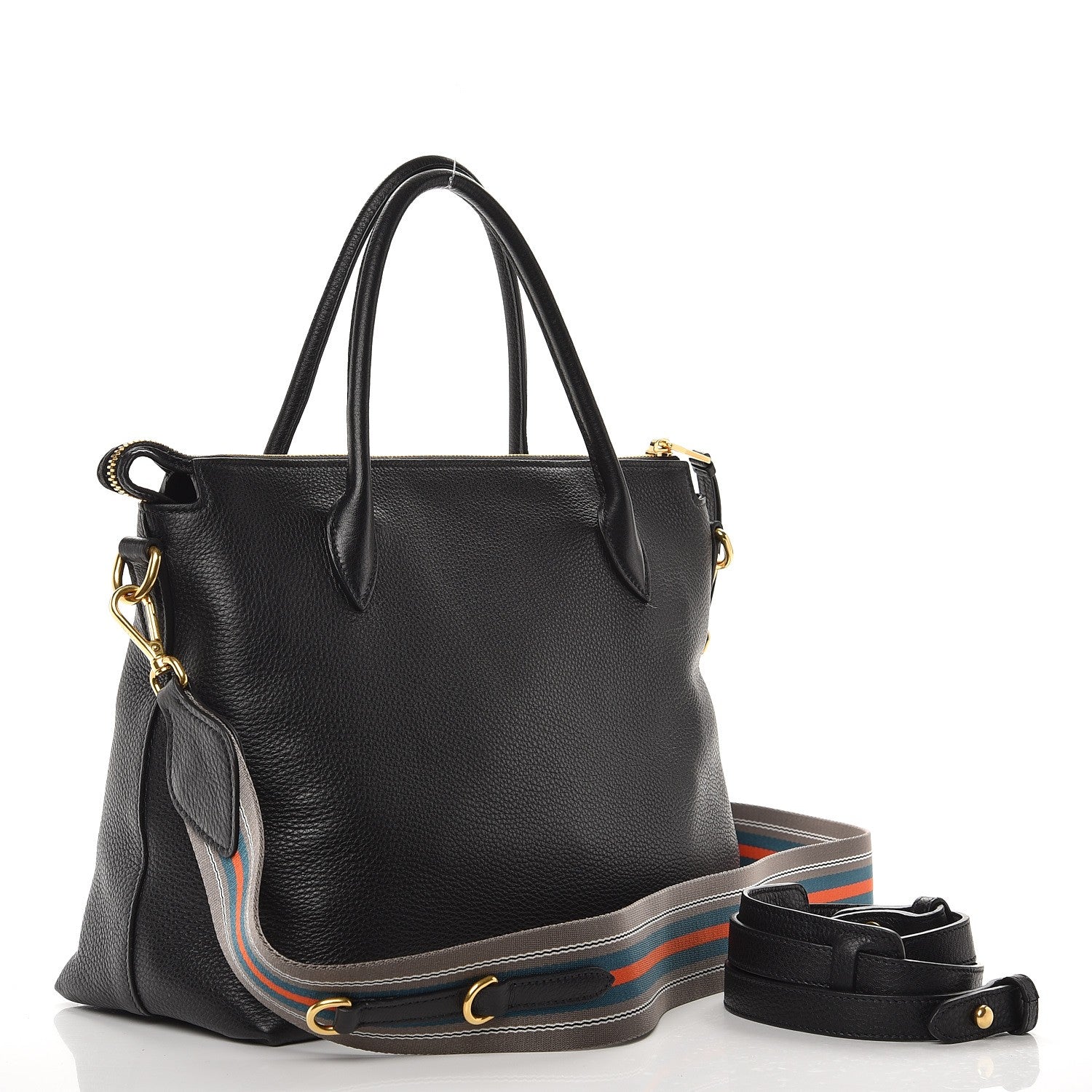 Prada Vitello Daino Shoulder Bag Nero Black 6 of 10