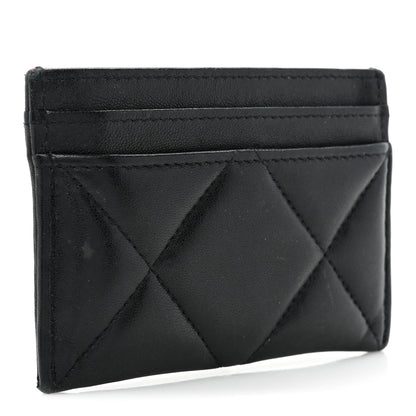Chanel Lambskin Quilted Chanel 19 Card Holder Black 3 of 14