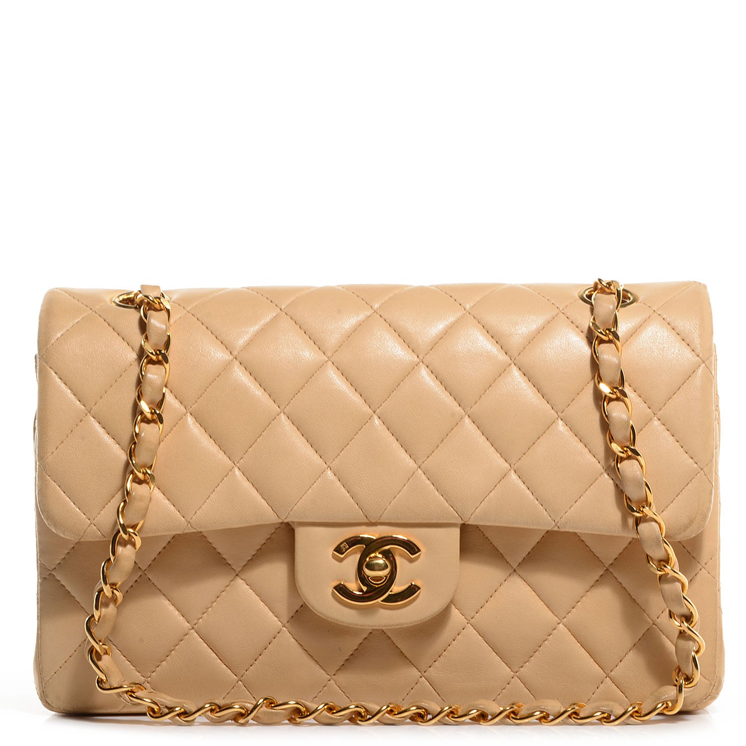Chanel Lambskin Small Double Flap Beige 1 of 9