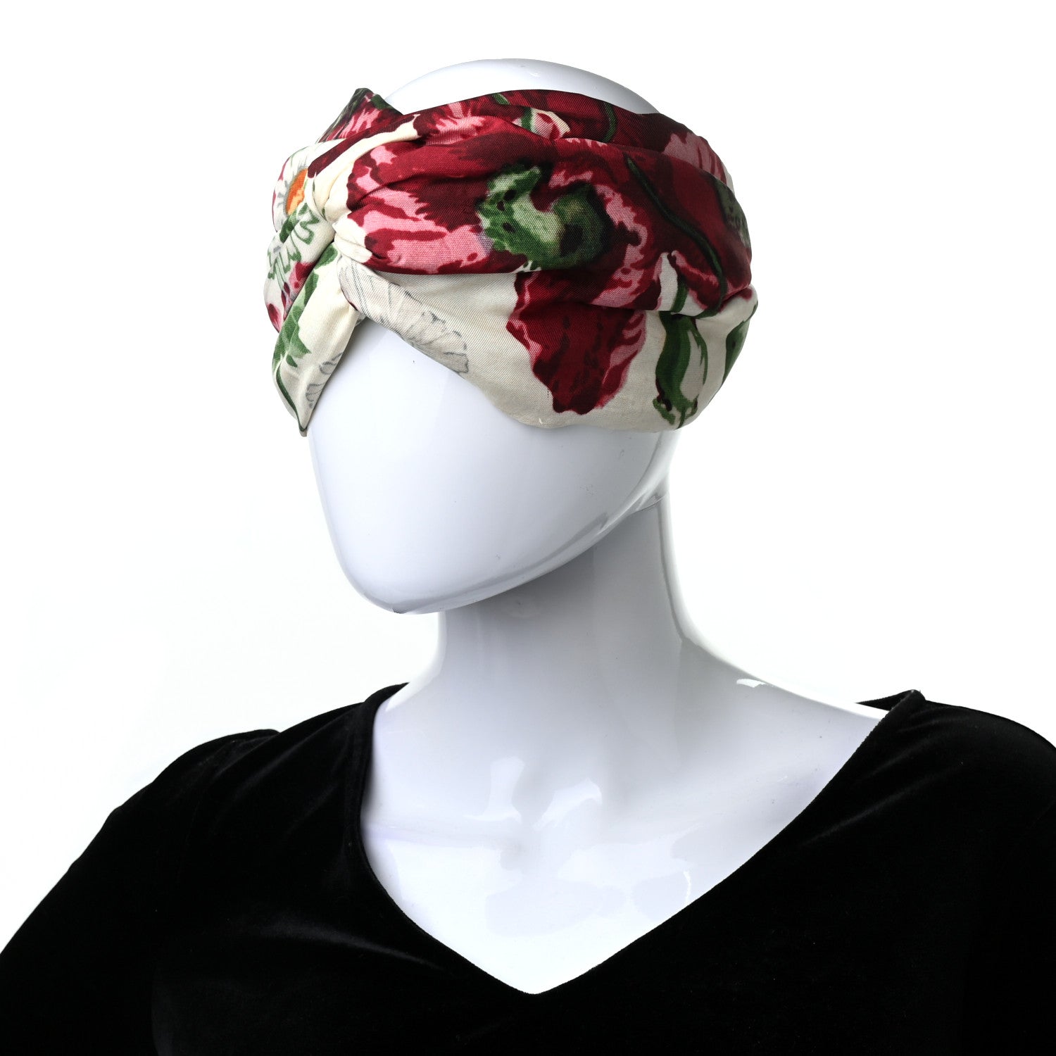 Gucci Silk Flora Print Headband M Multicolor 2 of 9