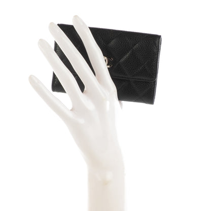 Chanel Caviar Quilted Flap Card Holder Black 2 of 8