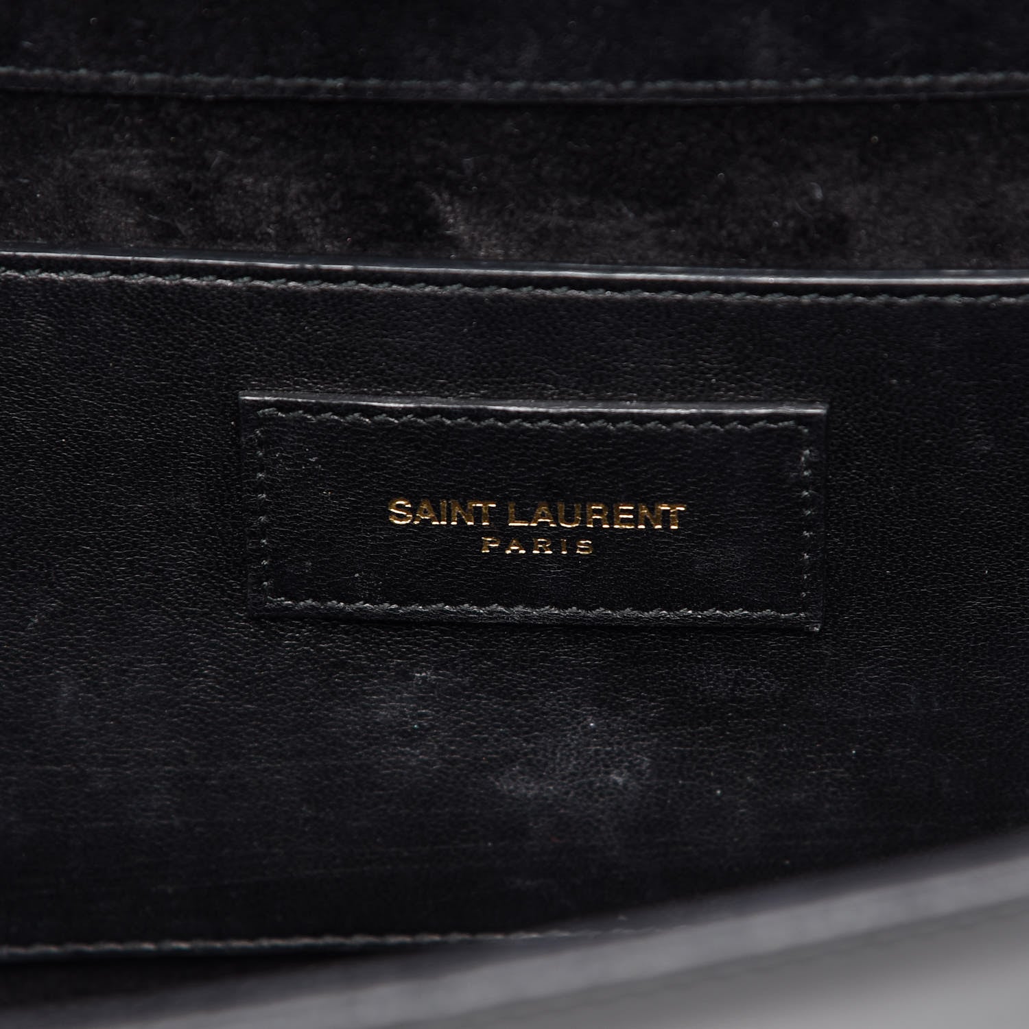 Saint Laurent Patent Classic Monogram Cassandre Clutch Black 6 of 14