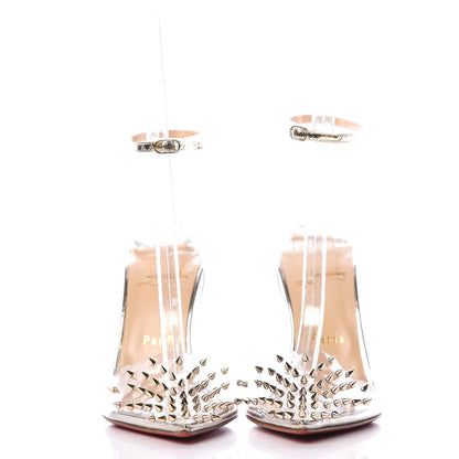 Christian Louboutin PVC Specchio Spikoo 100 Pumps 39.5 Light Gold 2 of 10
