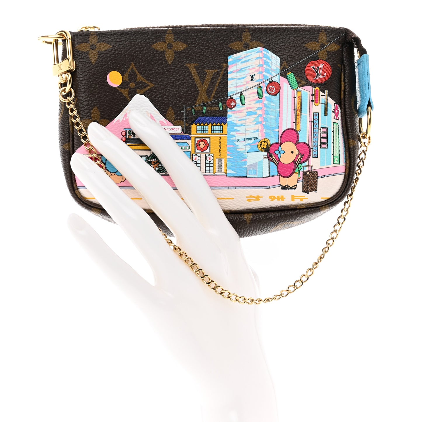 Monogram 2022 Christmas Animation Tokyo Mini Pochette Accessories Blue