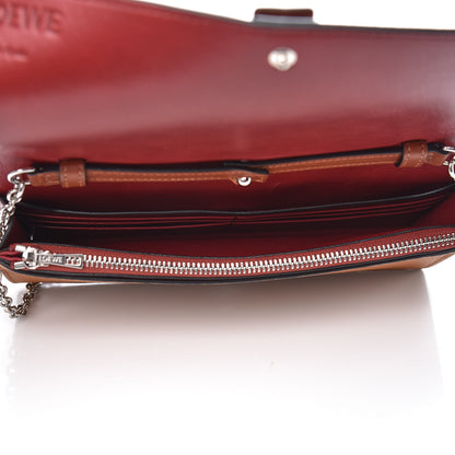 Loewe Grained Calfskin Chain Wallet Caramel Pecan 5 of 10