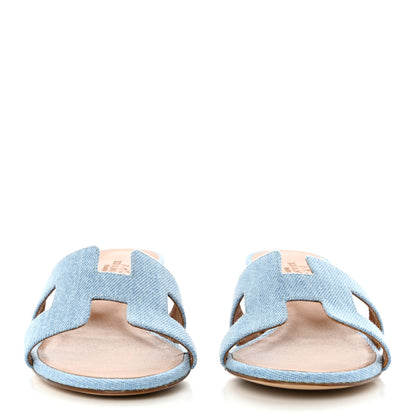 Hermes Denim Oasis Sandals 36 Bleu Clair 2 of 9