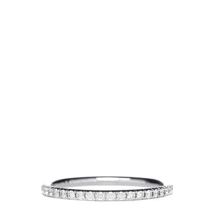 Tiffany 18K White Gold Diamond Metro Band Ring 49 5 1 of 6
