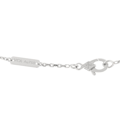 Van Cleef & Arpels 18K White Gold Mother of Pearl Vintage Alhambra Pendant Necklace 3 of 3