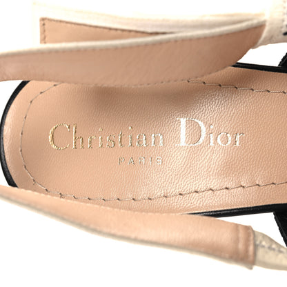 Christian Dior Technical Canvas Ribbon J'Adior Slingback 100mm Pumps 38.5 Black 9 of 9