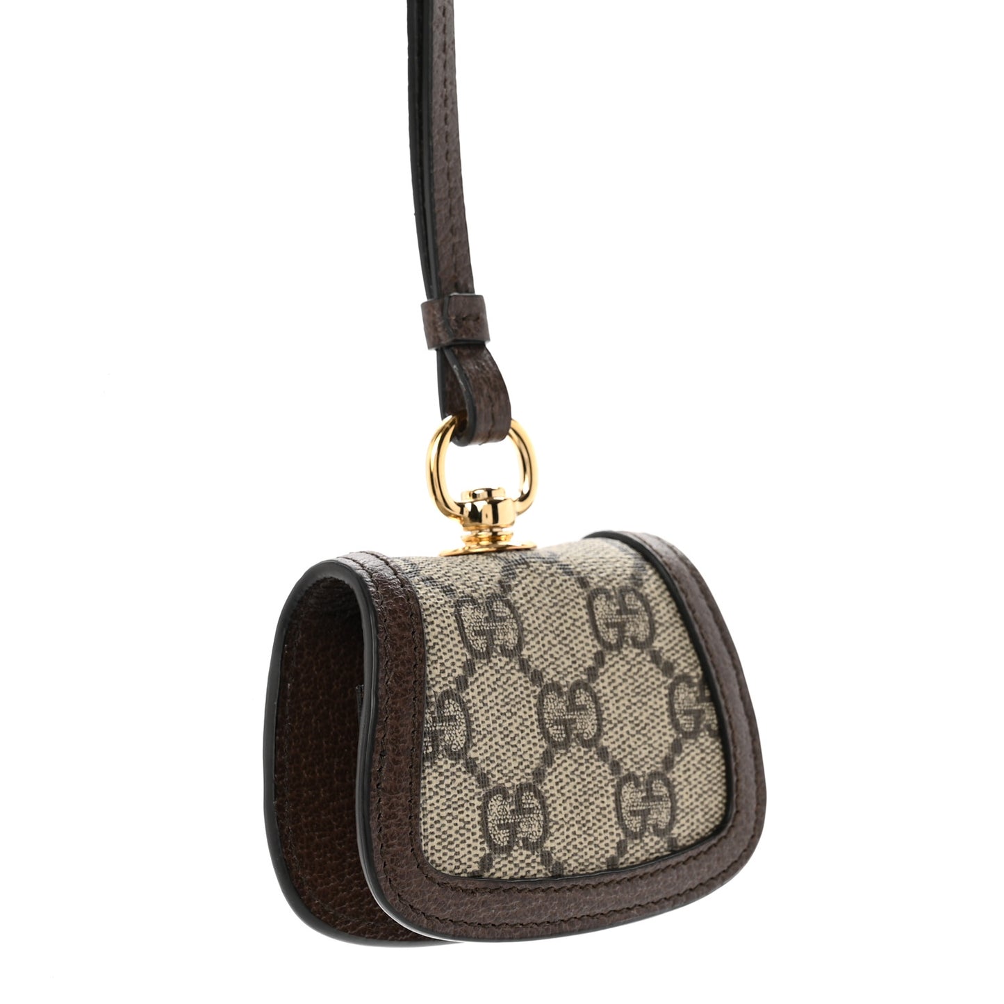 GG Supreme Monogram Calfskin Blondie AirPods Case Beige Ebony New Acero
