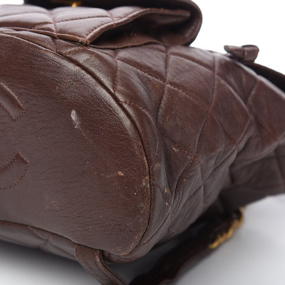 Chanel Lambskin Quilted Backpack Brown 8 of 16