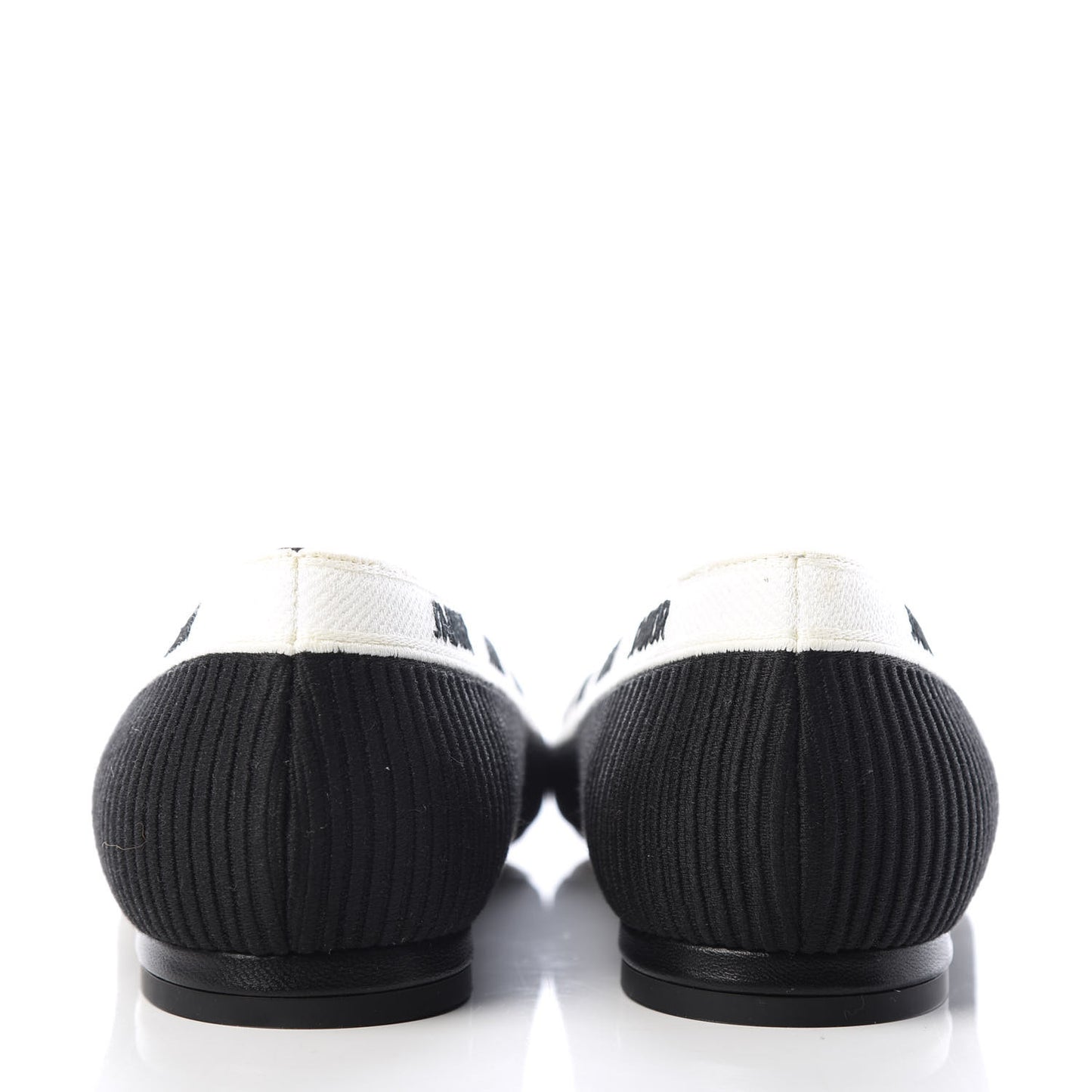 Fabric Ribbon Embroidered J'Adior Ballet Flats 38.5 Black