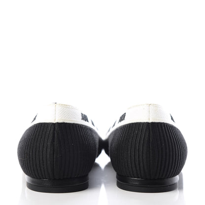 Christian Dior Fabric Ribbon Embroidered J'Adior Ballet Flats 38.5 Black 7 of 11