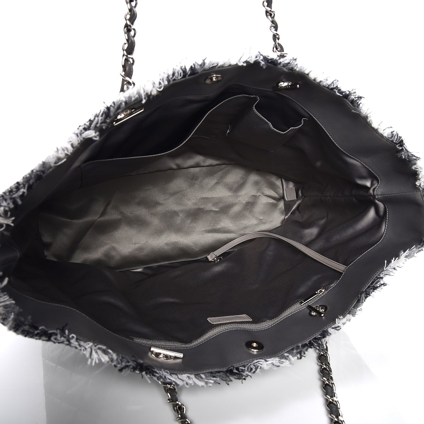Vinyl Funny Tweed Patchwork Tote Grey