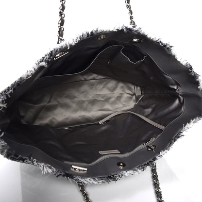 Chanel Vinyl Funny Tweed Patchwork Tote Grey 5 of 7