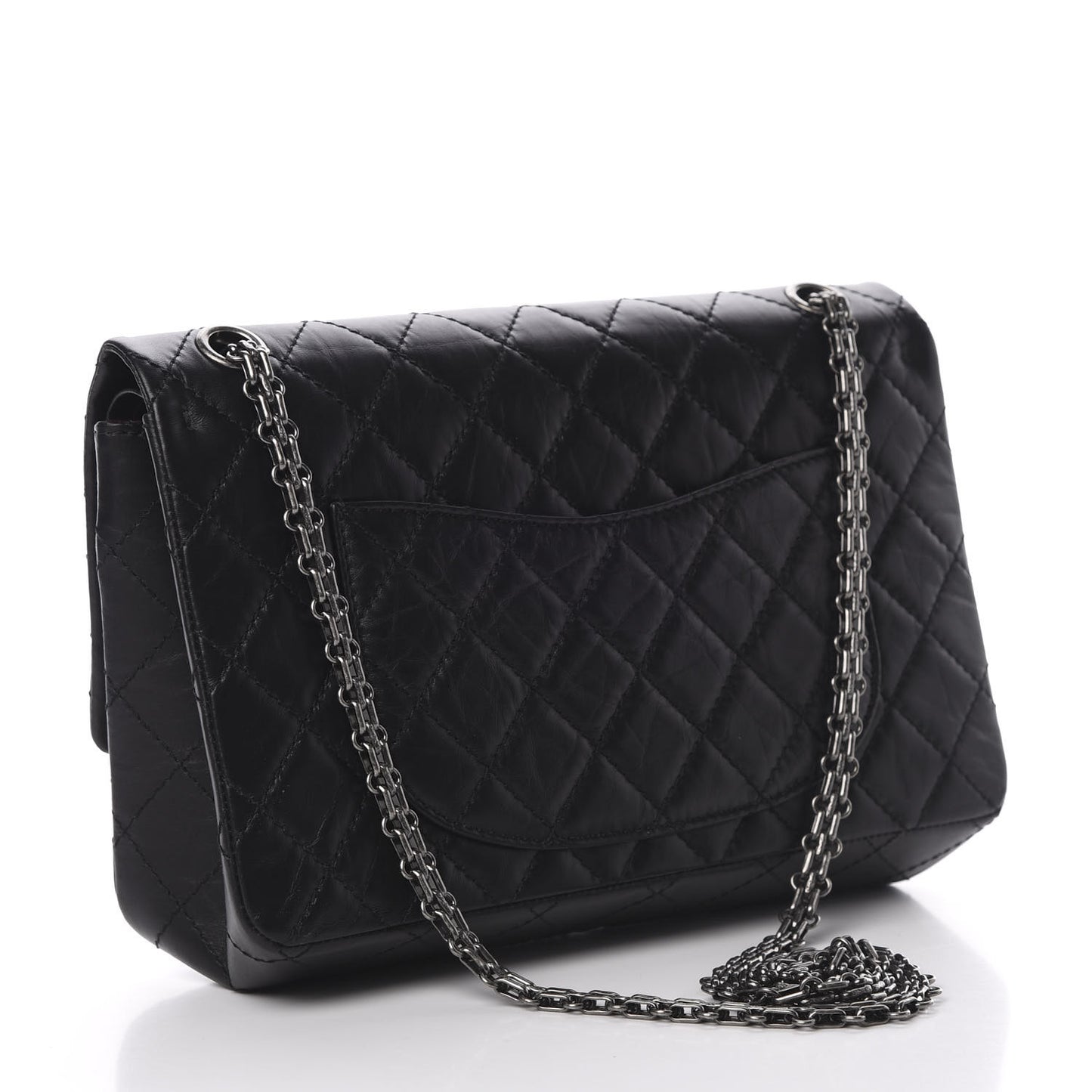 Aged Calfskin Quilted 2.55 Reissue 226 Flap Black
