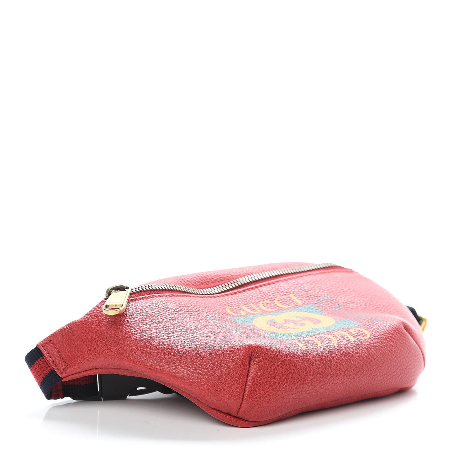 Grained Calfskin Small Logo Belt Bag Hibiscus Red