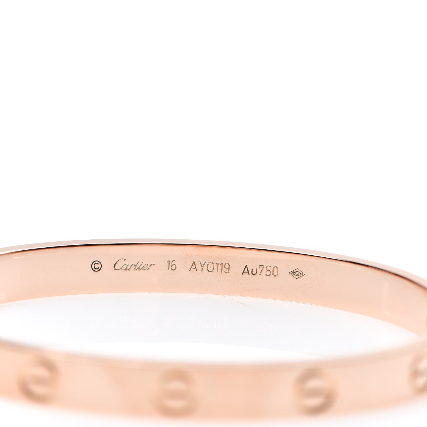18K Pink Gold LOVE Bracelet 16