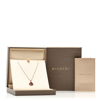 Bulgari 18K Rose Gold Diamond Carnelian Divas' Dream Pendant Necklace 5 of 5