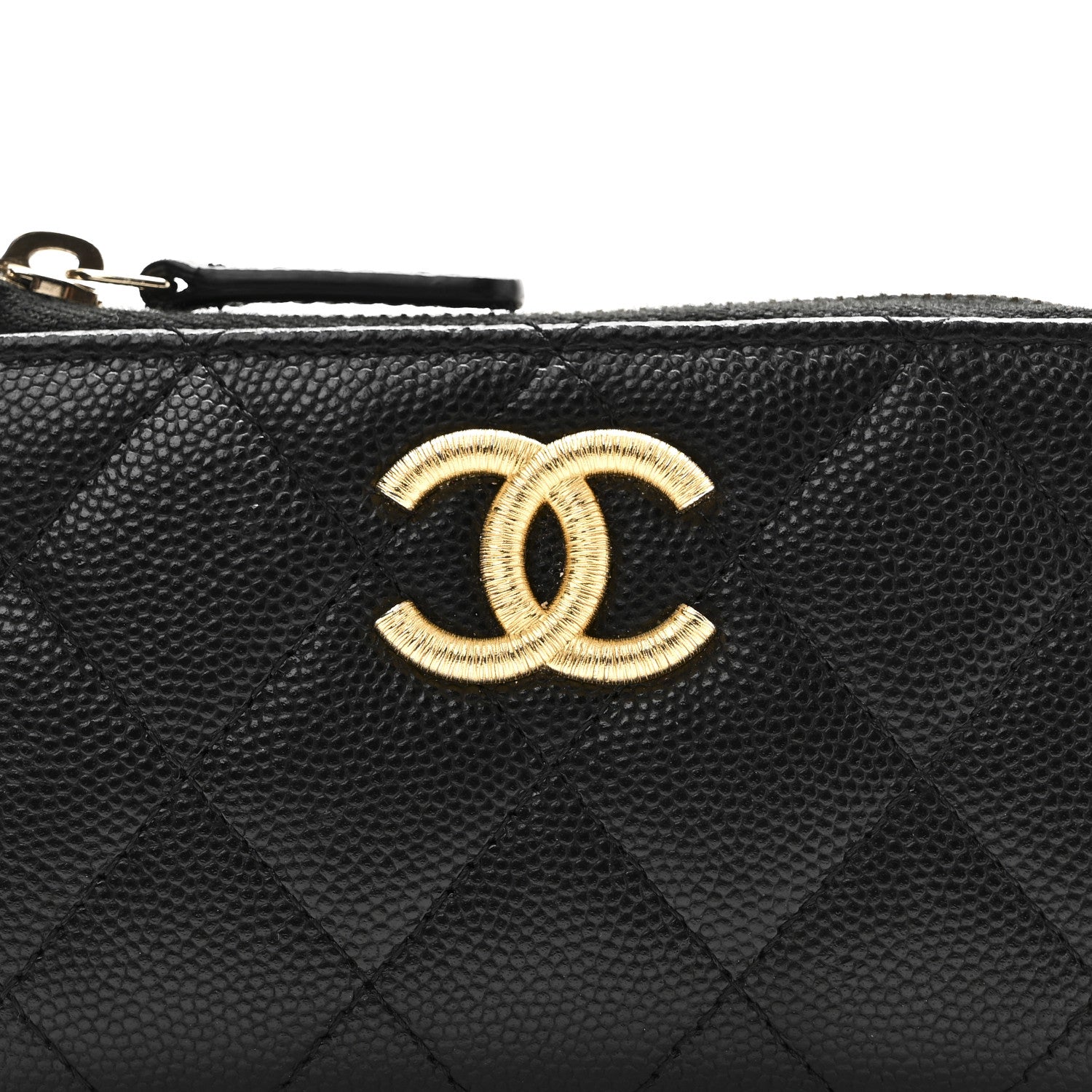 Chanel Caviar Quilted Zipped Key Holder Case Black 8 of 9