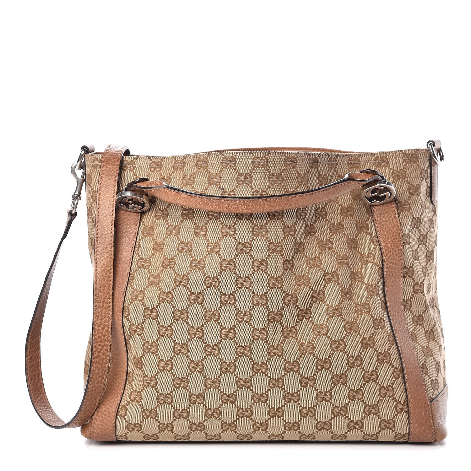 Gucci Monogram Old Libeccio Medium Miss GG Top Handle Bag Beige Ebony Light Brown 1 of 12