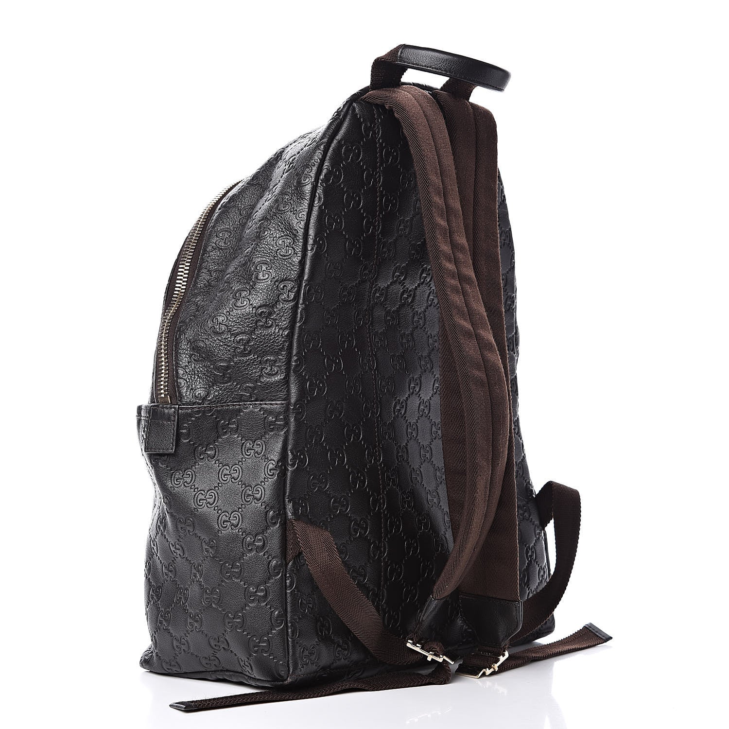 Gucci Guccissima Medium Classic Backpack Dark Brown 3 of 11