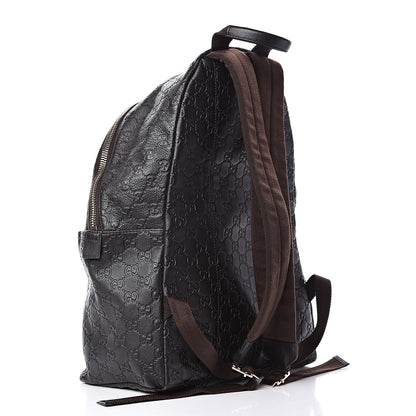 Gucci Guccissima Medium Classic Backpack Dark Brown 3 of 11