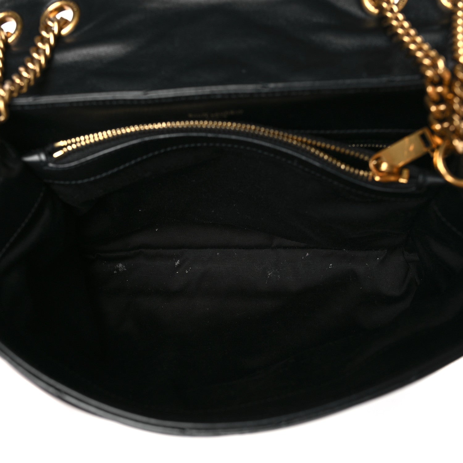Saint Laurent Calfskin Y Quilted Monogram Medium Loulou Chain Satchel Black 5 of 8