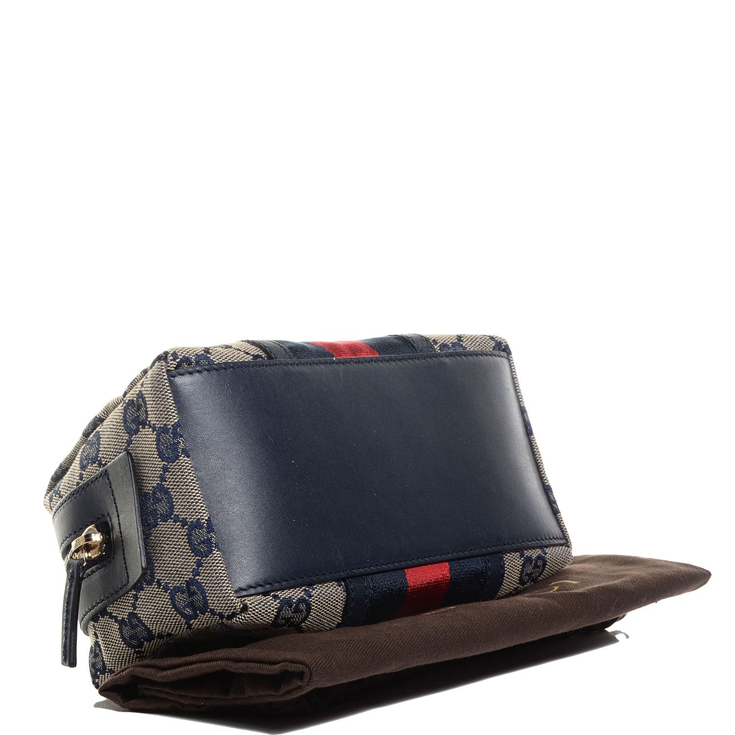 GG Monogram Web Medium Cosmetic Case Navy