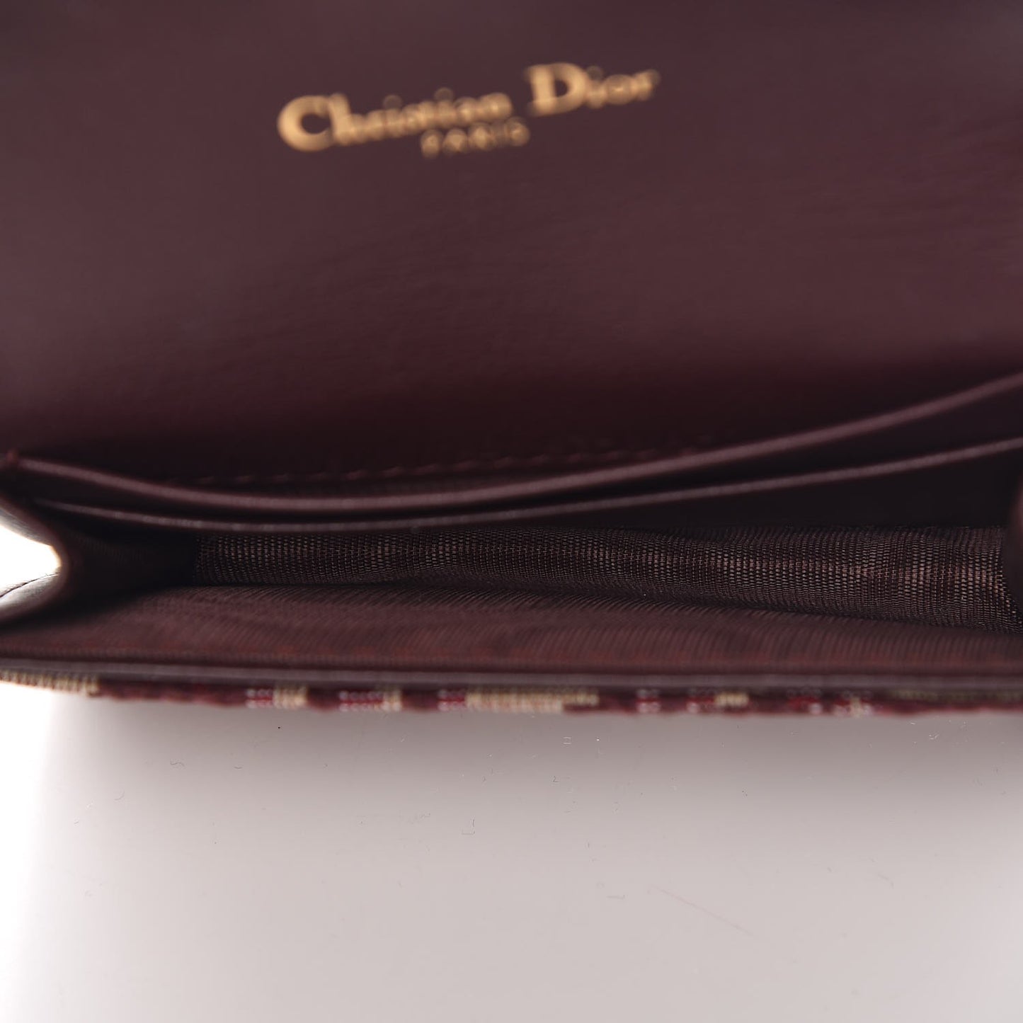 Oblique Saddle Card Holder Bordeaux