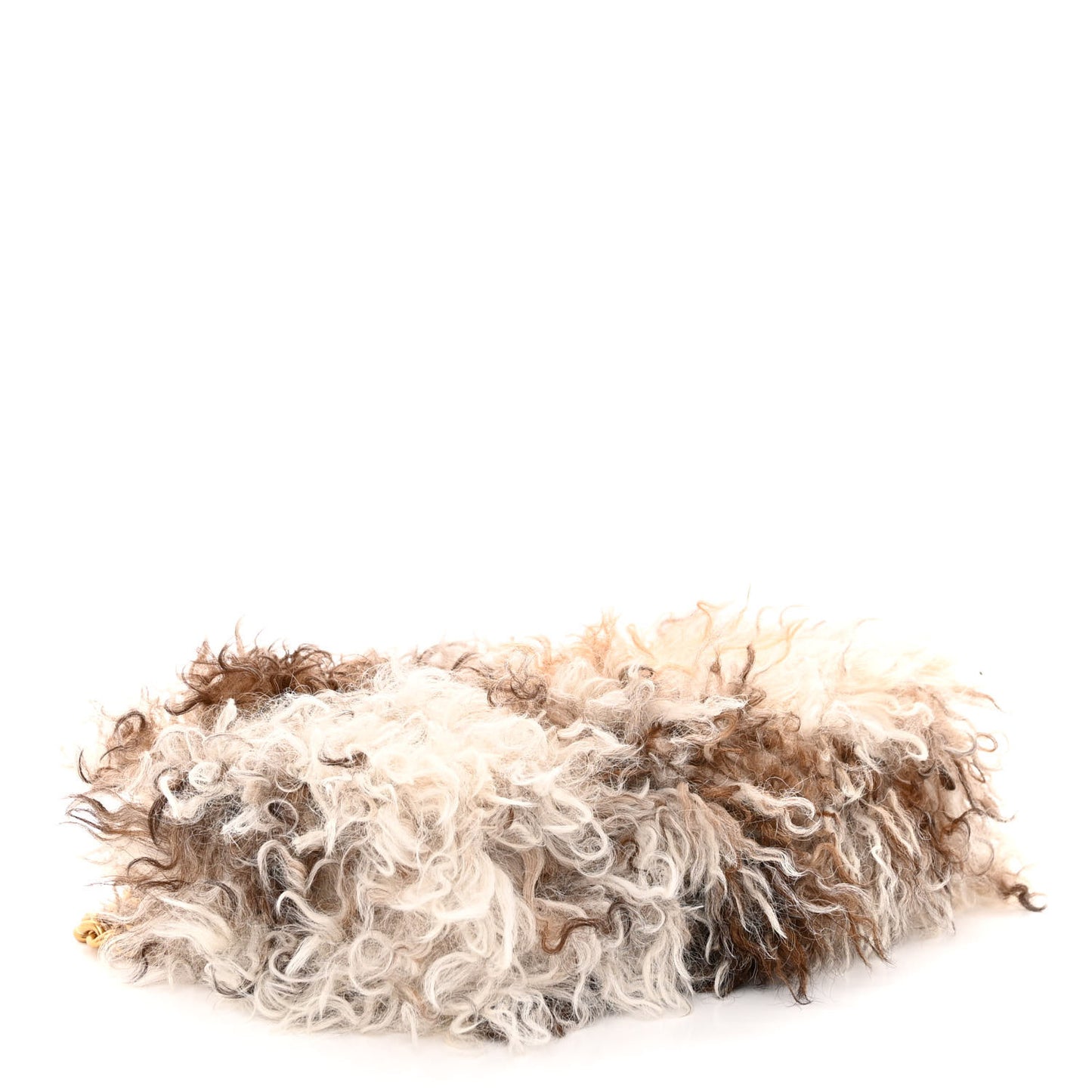 Shearling Small GG Marmont Shoulder Bag White Beige