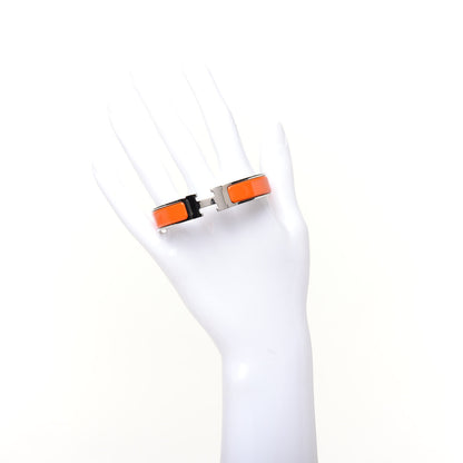 Hermes Enamel Narrow Clic Clac H Bracelet GM Orange 2 of 4
