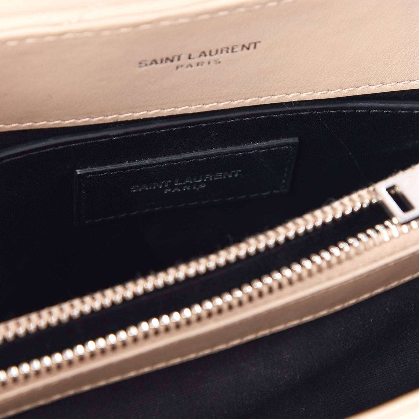 Calfskin Y Quilted Monogram Small Loulou Chain Satchel Nude Powder