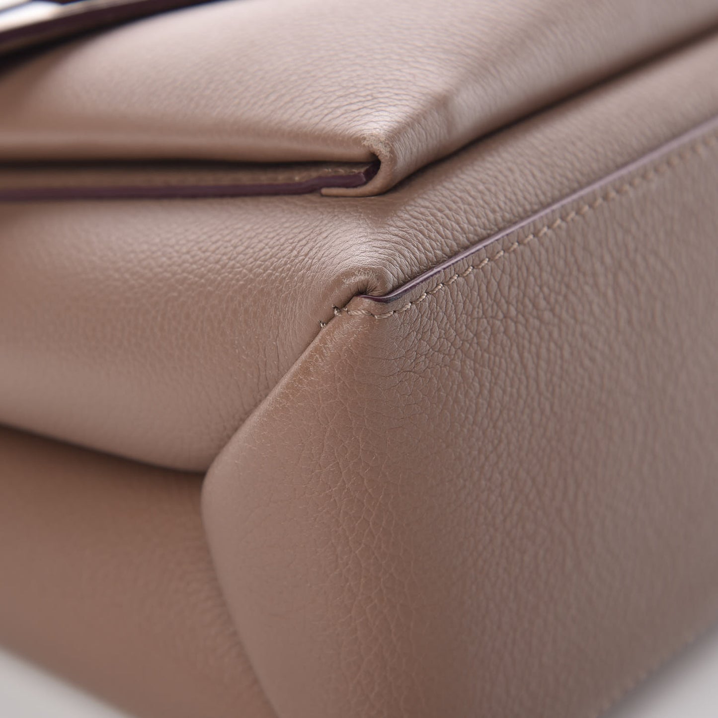 Soft Calfskin My Lockme Top Handle Taupe Glace