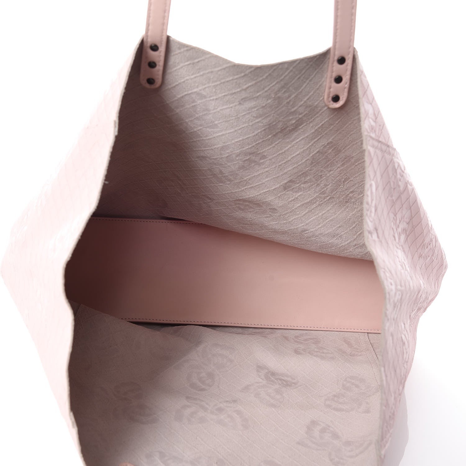 Bottega Veneta Calfskin Intrecciomirage Medium Intarsio Tote Petale 7 of 9