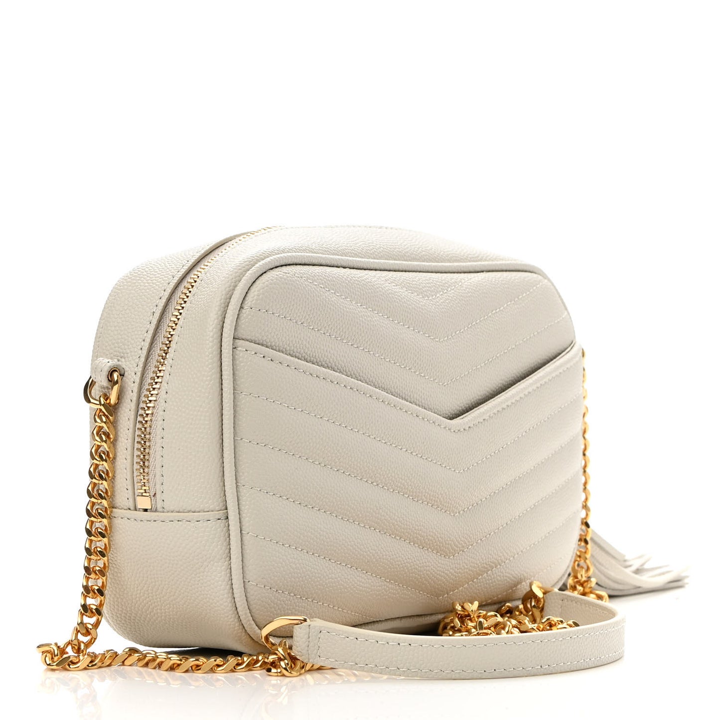 Grain De Poudre Matelasse Monogram Mini Lou Camera Bag Crema Soft