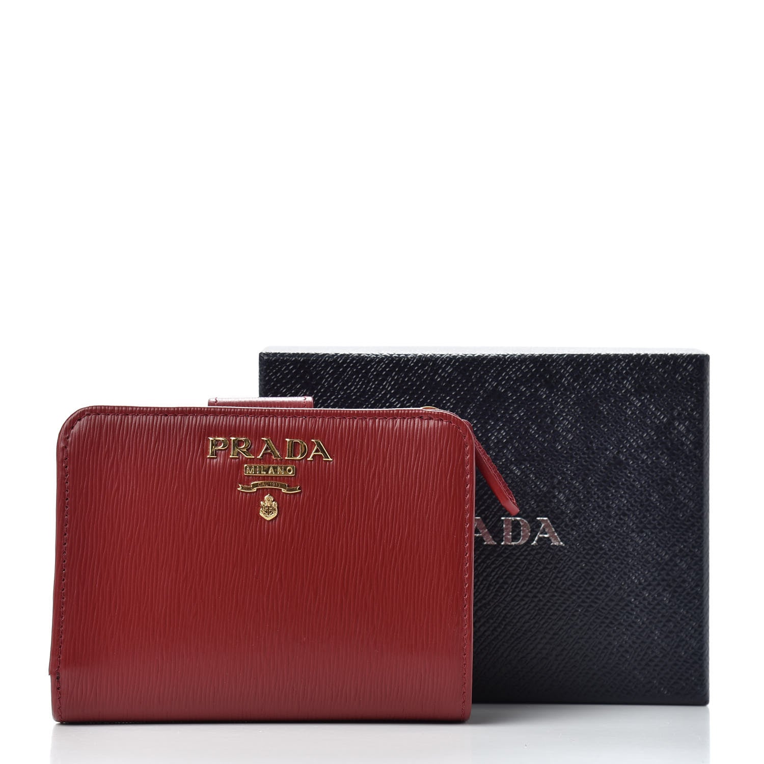 Prada Vitello Move Compact Wallet Lacca 7 of 7