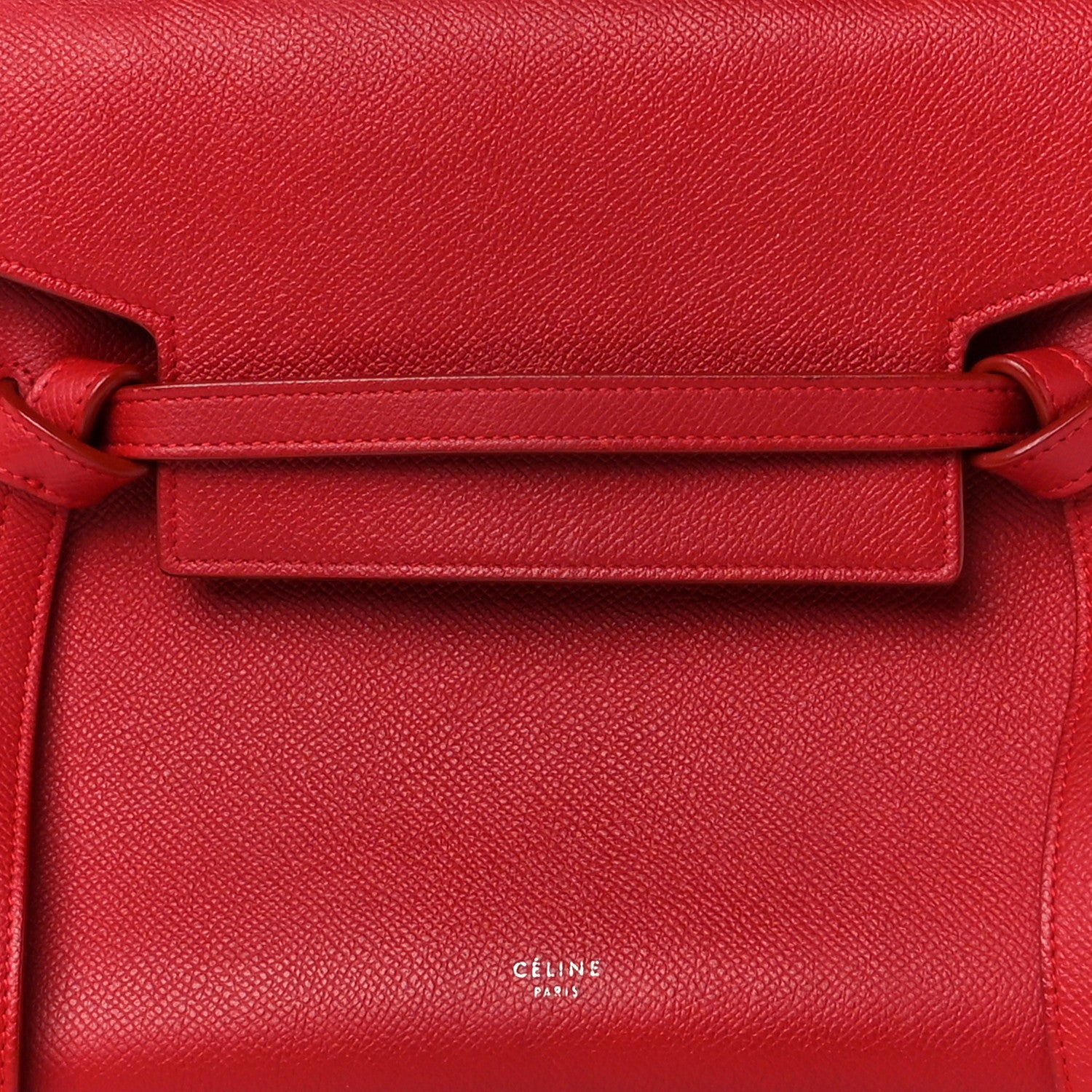 Celine Baby Grained Calfskin Micro Belt Bag Coquelicot 10 of 12